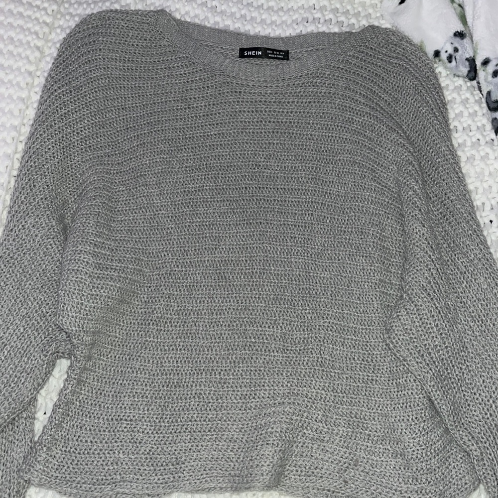 super cute grey sweater from shein!!